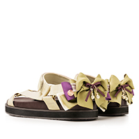 レディースファッションブランドmayla classicのサンダル、カグヤ・ジャポニズム カラーは萌黄 YE ベルト／ストラップ 3.5cm ラウンドトゥ