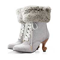 レディースファッションブランドmayla classicのブーツ、プリンセス・ジュリエドゥクルドネ カラーはセラフィム・エル・サント・クロワ SP ヒール 8.0cm ラウンドトゥ