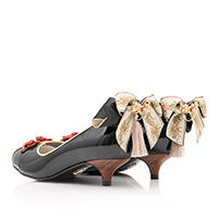 レディースファッションブランドmayla classicのパンプス、香蘭 カラーは百草霜 BK ヒール 4.0cm ラウンドトゥ