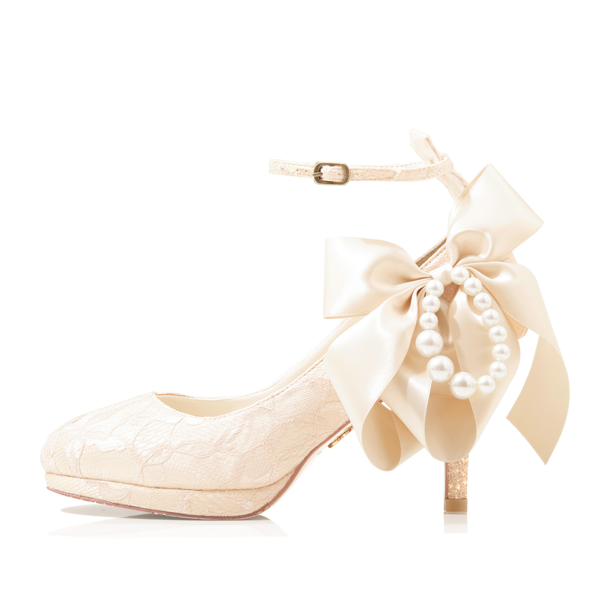 低価格販売 mayla classic ソシエ ベージュ リボン パンプス