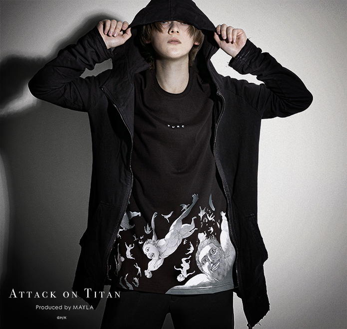 進撃の巨人 追憶の黒いTシャツ03- mayla classic