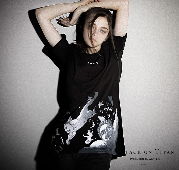 進撃の巨人 追憶の黒いTシャツ03- mayla classic