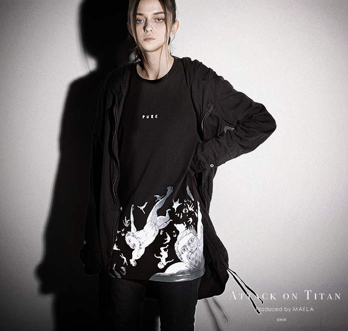 進撃の巨人 追憶の黒いTシャツ03- mayla classic