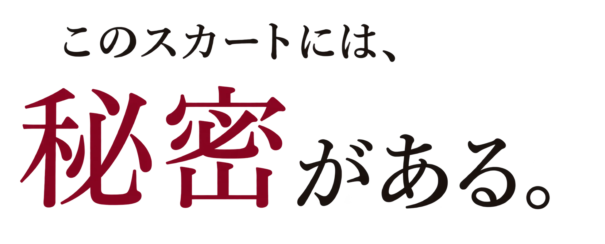 このスカートには、秘密がある。